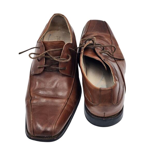 Florsheim Shoes Mens 11 3E Wide Comfortech Leather Oxford Dress Square Toe Lace - Picture 6 of 16